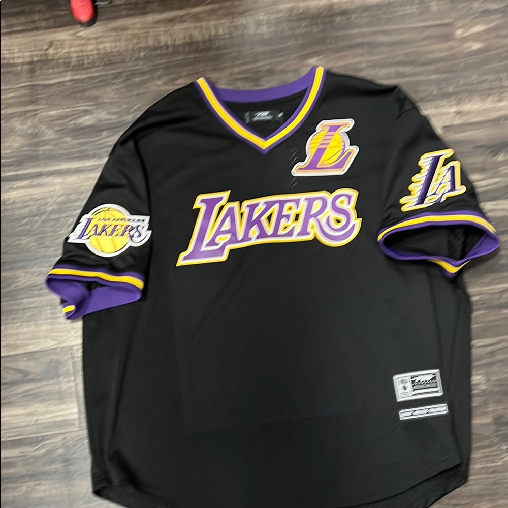 Men’s licensed Black and Purple Los Angeles Lakers Jersey